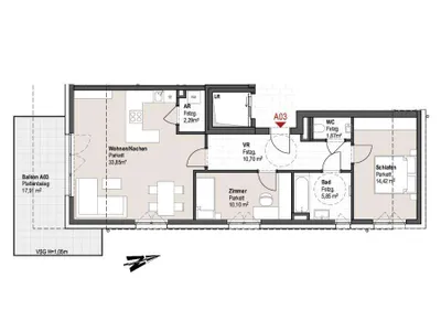 3-Zimmer-Wohnung kaufen in Sankt Johann im Pongau – 79,08 m², € 595.200 – Bild 2 von 12