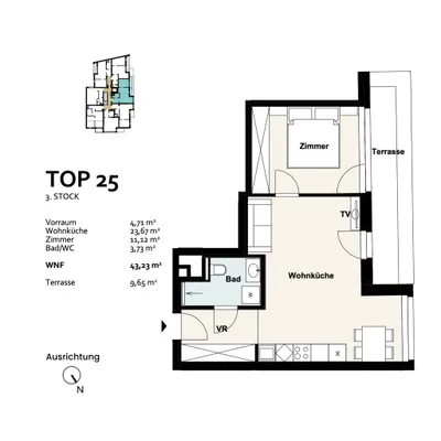 2-Zimmer-Wohnung kaufen in Wien – 43,23 m², € 316.697 – Bild 9 von 9