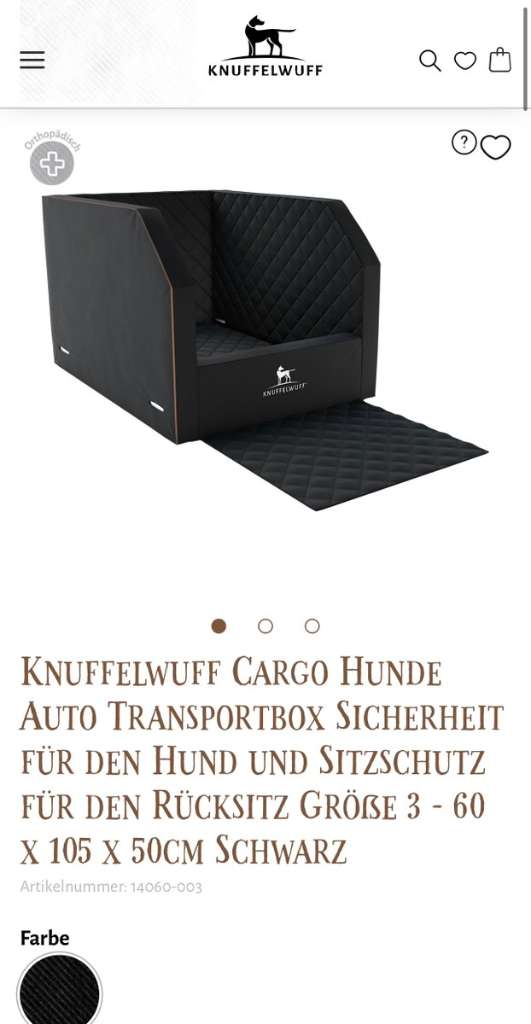 (verkauft) Knuffelwuff Cargo Hunde Auto Transportbox