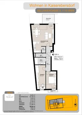 3-Zimmer-Wohnung kaufen in Wien – 79 m², € 345.000 – Bild 15 von 15