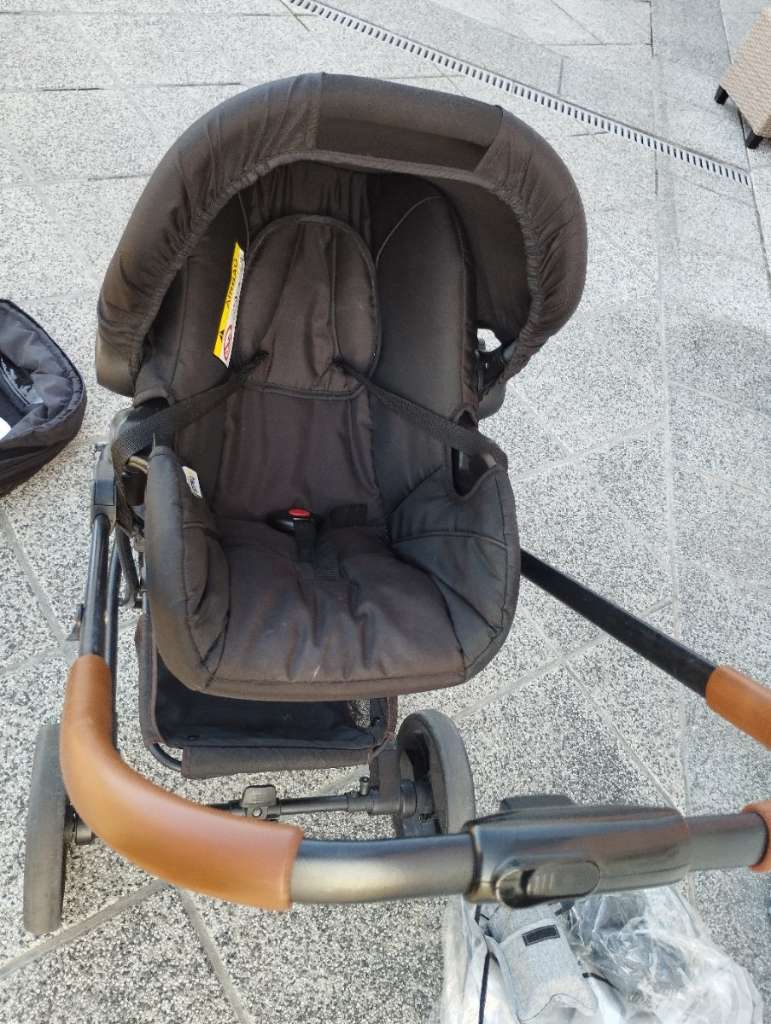 Kaufen Beemoo Babyschale inkl. Zubehör & Regenschutz, Grau
