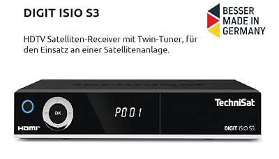 TechniSat Digit ISIO S1 HDTV-Digitaler HD+Sat-Receiver Twin-Tuner