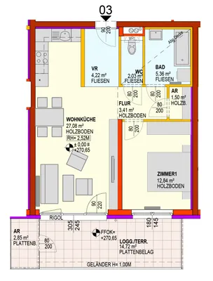 2-Zimmer-Wohnung mieten in Sankt Pölten Land – 56,44 m², € 810 – Bild 6 von 13