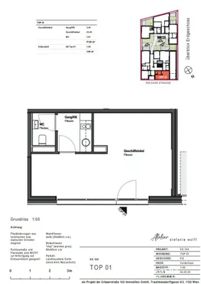1-Zimmer-Gewerbeimmobilie kaufen in Wien – 27,85 m², € 179.000 – Bild 3 von 4