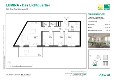 4-Zimmer-Wohnung kaufen in Graz – 89,83 m², € 439.000 – Bild 2 von 11