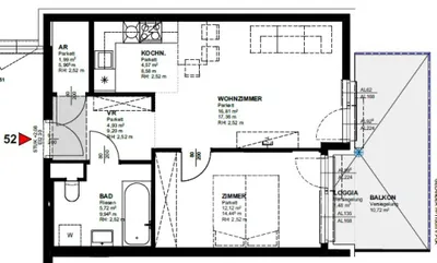2-Zimmer-Wohnung mieten in Wien – 47,62 m², € 945 – Bild 11 von 11