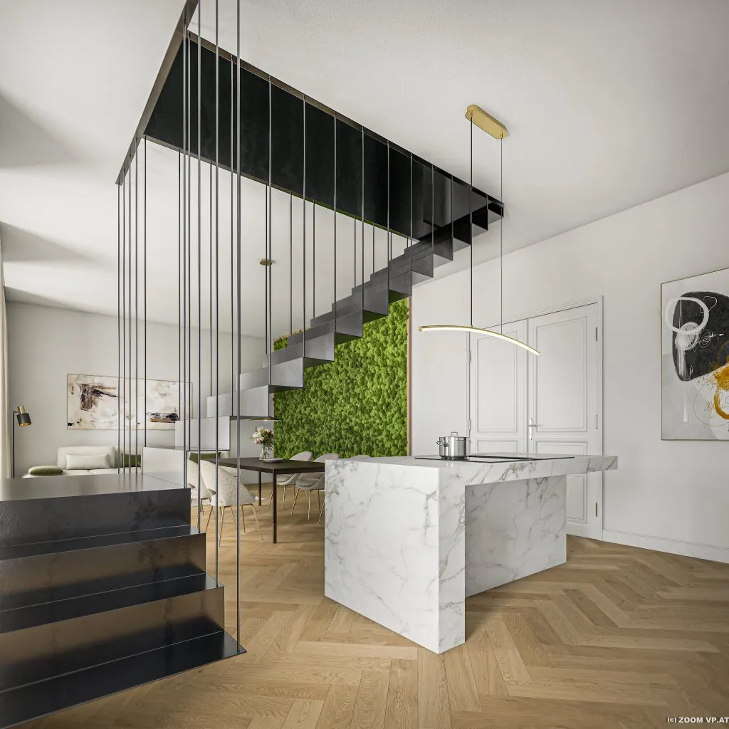 MAISON 29 - Garten-Maisonette mit gigantischer Wohnküche (ca. 46 qm) und Raumhöhen über 3,30 m! - Widok 2