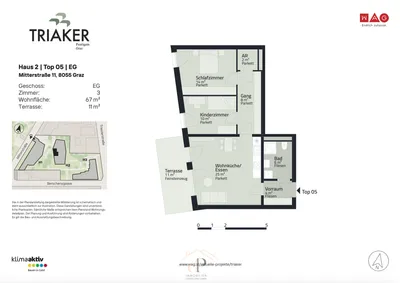 3-Zimmer-Wohnung mieten in Graz – 67 m², € 1.226 – Bild 12 von 12