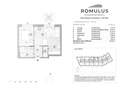 2-Zimmer-Wohnung mieten in Wien – 41,85 m², € 929 – Bild 25 von 26