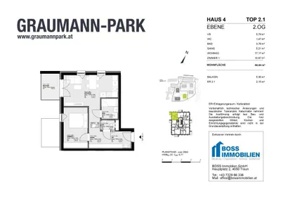 2-Zimmer-Wohnung kaufen in Linz Land – 44,44 m², € 259.600 – Bild 13 von 13