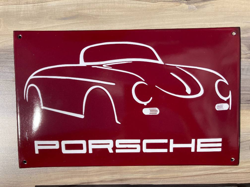 Porsche 356 Speedster Schild Emaille 40 x 24 cm