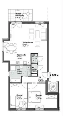 3-Zimmer-Wohnung mieten in Korneuburg – 85 m², € 1.554 – Bild 4 von 22