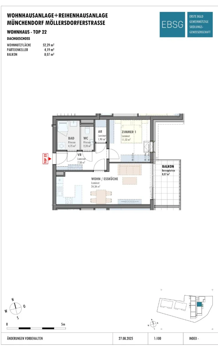 Wohnung – Münchendorf, Bezirk Mödling - Ansicht 3