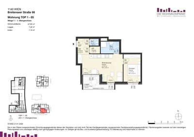 2-Zimmer-Wohnung kaufen in Wien – 47,85 m², € 359.000 – Bild 7 von 7