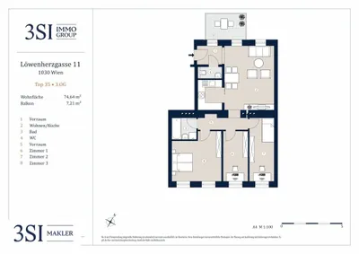 4-Zimmer-Wohnung kaufen in Wien – 74,64 m², € 599.000 – Bild 7 von 7