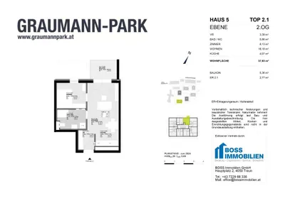 2-Zimmer-Wohnung kaufen in Linz Land – 37,63 m², € 218.000 – Bild 14 von 14