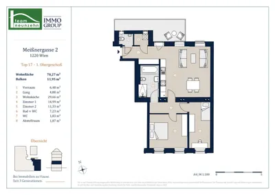 3-Zimmer-Wohnung kaufen in Wien – 78,27 m², € 489.000 – Bild 27 von 27