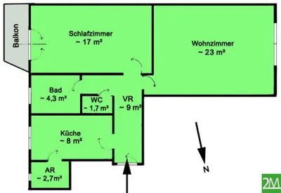 2-Zimmer-Wohnung mieten in Wien – 65,7 m², € 1.150 – Bild 11 von 12