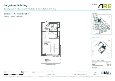 1-Zimmer-Wohnung kaufen in Mödling – 31,24 m², € 239.000 – Bild 6 von 10