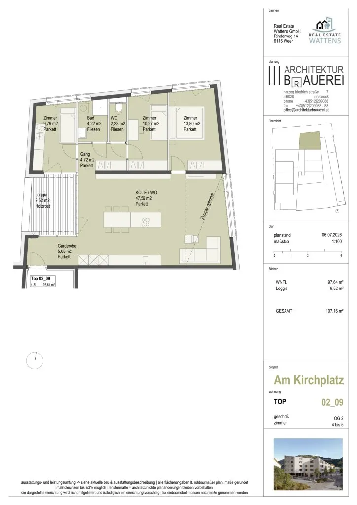 "Am Kirchplatz" - Neubauprojekt in Wattens - Zentrum - Ansicht 3