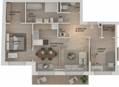 3-Zimmer-Wohnung kaufen in Wien – 66,49 m², € 338.000 – Bild 7 von 8