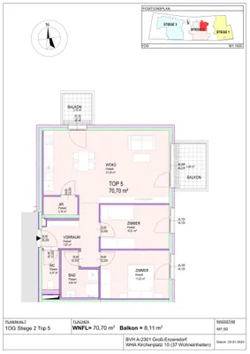 3-Zimmer-Wohnung kaufen in Gänserndorf – 71,11 m², € 351.820 – Bild 7 von 7
