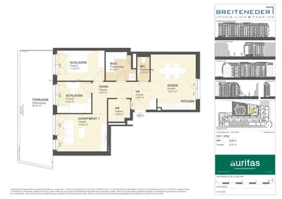 3-Zimmer-Immobilie kaufen in Wien – 78,28 m², € 349.000 – Bild 2 von 9