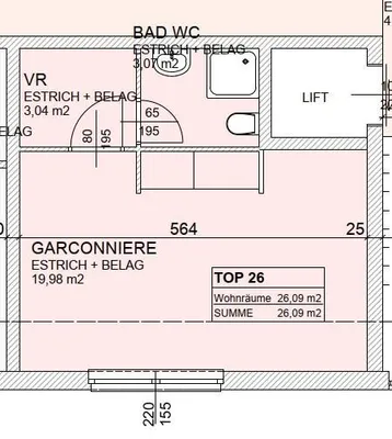 1-Zimmer-Wohnung mieten in Linz – 26,09 m², € 521 – Bild 6 von 6
