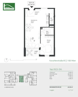 2-Zimmer-Wohnung mieten in Wien – 60,06 m², € 1.075 – Bild 10 von 10