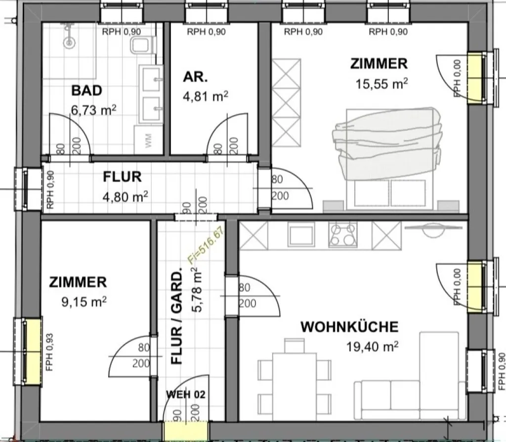 Wohnung – Mattsee, Fisching - Ansicht 2