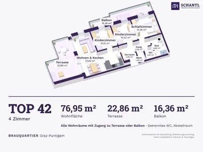 4-Zimmer-Wohnung kaufen in Graz – 76,95 m², € 394.600 – Bild 21 von 21