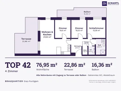 4-Zimmer-Wohnung kaufen in Graz – 76,95 m², € 394.600 – Bild 19 von 21