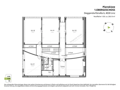 13-Zimmer-Gewerbeimmobilie mieten in Linz – 604 m², € 9.311 – Bild 17 von 17