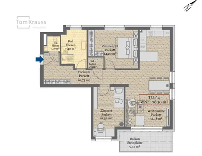 3-Zimmer-Wohnung kaufen in Wien – 78,1 m², € 549.000 – Bild 18 von 20