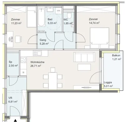 3-Zimmer-Wohnung kaufen in Gänserndorf – 74,45 m², € 339.000 – Bild 21 von 21