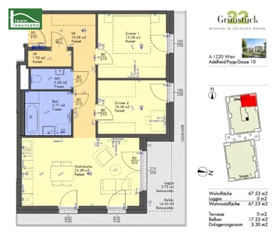 3-Zimmer-Wohnung mieten in Wien – 67,53 m², € 1.349 – Bild 25 von 25