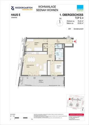 3-Zimmer-Wohnung kaufen in Klagenfurt – 79,4 m², € 399.000 – Bild 7 von 7