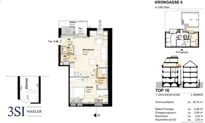2-Zimmer-Wohnung kaufen in Wien – 48,85 m², € 590.000 – Bild 9 von 9