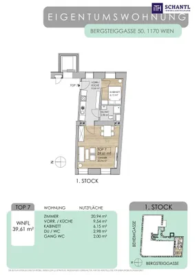 2-Zimmer-Wohnung kaufen in Wien – 39,61 m², € 239.000 – Bild 23 von 23