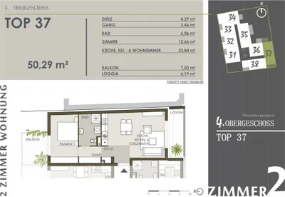 2-Zimmer-Wohnung mieten in Graz – 51 m², € 777 – Bild 6 von 6