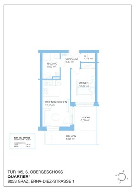 2-Zimmer-Wohnung mieten in Graz – 42,36 m², € 550 – Bild 9 von 9