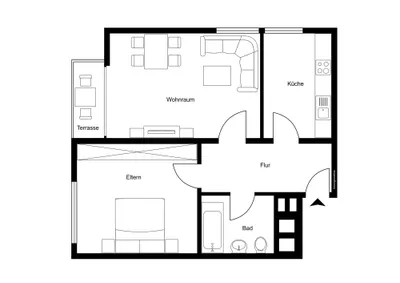 2-Zimmer-Wohnung mieten in Dornbirn – 55,2 m², € 1.310 – Bild 2 von 21
