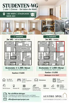 Wohnung zur Miete in 1180 Wien