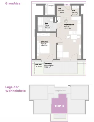 2-Zimmer-Wohnung kaufen in Mödling – 53,84 m², € 290.000 – Bild 3 von 21