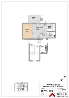 2-Zimmer-Wohnung mieten in Linz – 37,65 m², € 640 – Bild 9 von 9