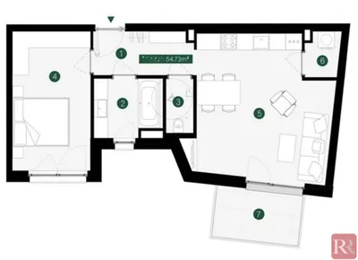 2-Zimmer-Wohnung mieten in Tulln – 54,73 m², € 1.079 – Bild 13 von 13