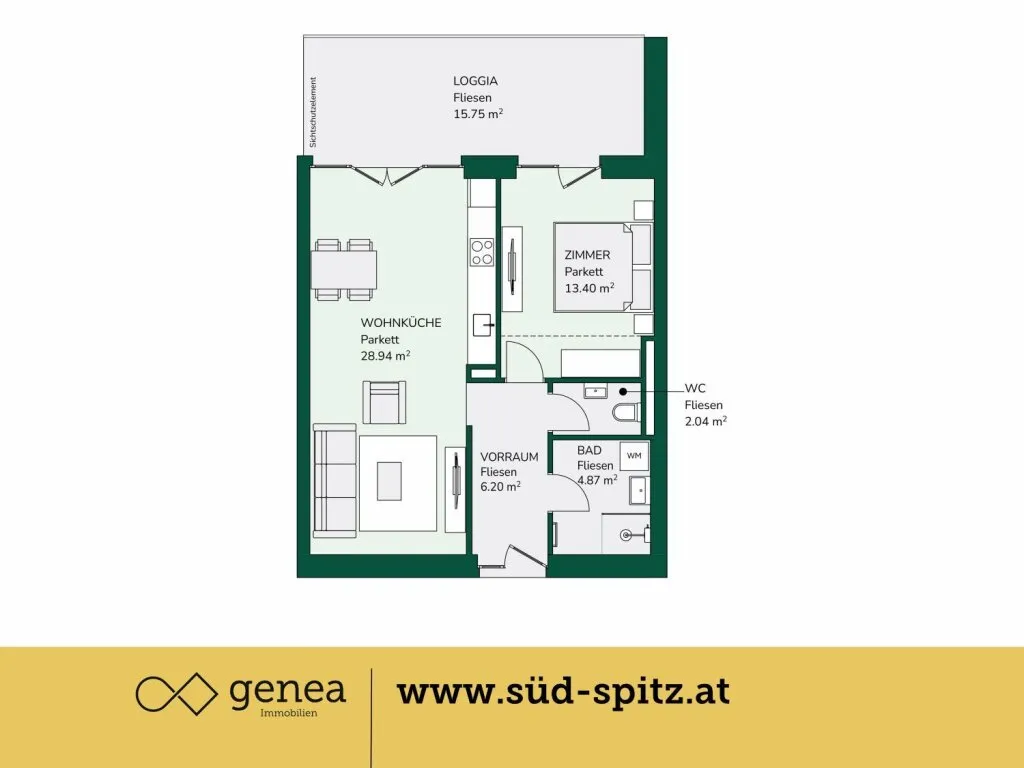 Ausblick ins Grüne | SÜD-SPITZ - Ansicht 2