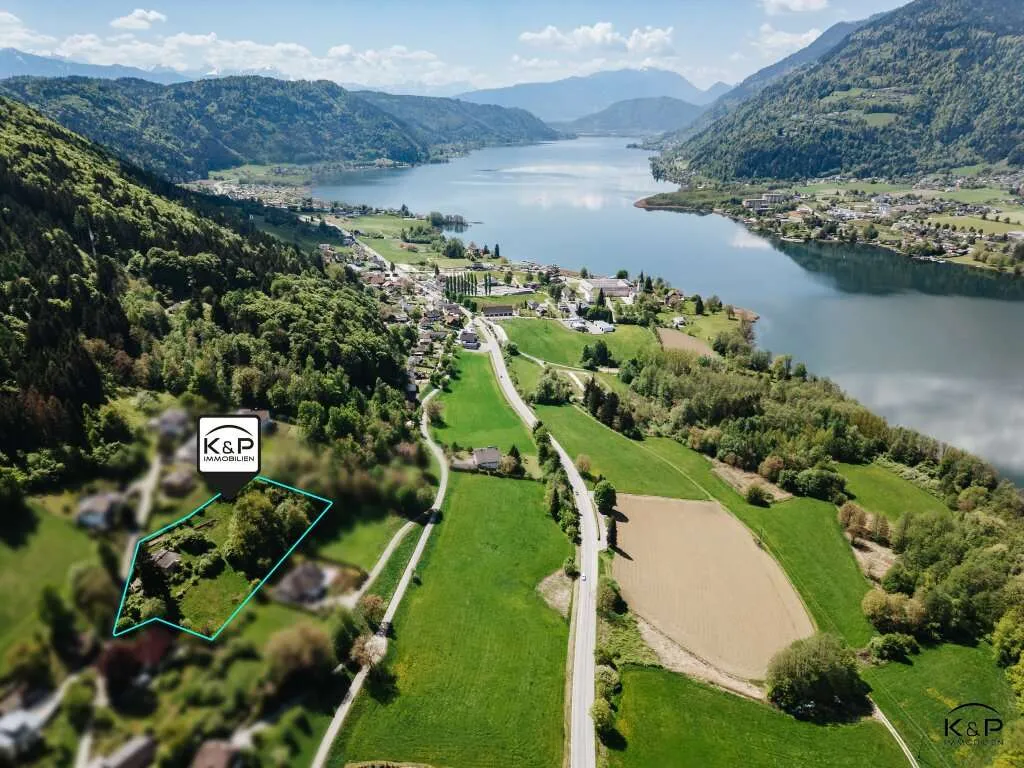 Exklusives Baugrundstück mit Seeblick und Freizeitwohnsitzwidmung - Rarität am Ossiacher See - Ansicht 2
