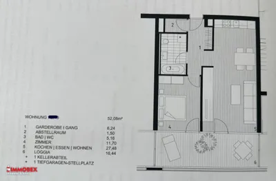 2-Zimmer-Wohnung mieten in Wels – 52,08 m², € 824 – Bild 11 von 12