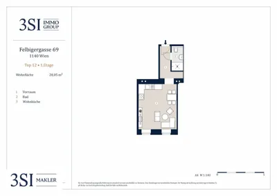 1-Zimmer-Wohnung kaufen in Wien – 28,05 m², € 169.000 – Bild 21 von 21